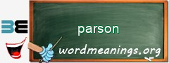 WordMeaning blackboard for parson